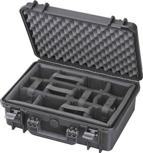Wodoszczelna walizka z tworzywa sztucznego z wkładką CAM 464 x366x176 mm Walizka narzędziowa bez wyposażenia MAX PRODUCTS  MAX430-CAM