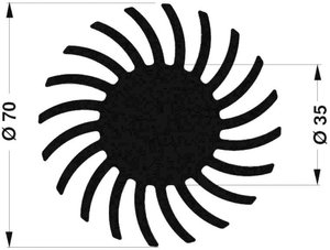 Radiator LED Fischer Elektronik SK 571 20 ME 2.47 K/W