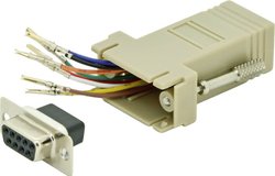 Adapter D-SUB Digitus AK-610516-000-I złącze żeńskie D-SUB 9-pin - złącze żeńskie RJ45