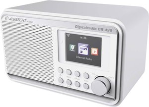 Albrecht DR 490 białe, hybrydowe radio z Internetem / DAB + / FM Radio internetowe Albrecht DR 490 UKW, DAB+, Internet  biały