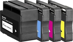 Zestaw tuszy Basetech - zamiennik doHP - Czarny, Cyjan, Magenta, Żółty atrament Basetech BTH174 1725,4005-126, 1 zest.