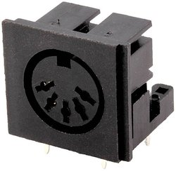 Złącze żeńskie do zabudowy Connfly DS1093-07BN50X DS1093-07BN50X, pozłacany stop miedzi, złącze żeńskie do wbudowania poziomego, 1 szt.