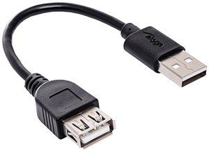 Kabel USB Akyga, Złącze męskie USB-A, Złącze żeńskie USB-A, 0.15 m