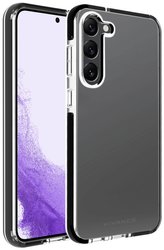 Vivanco Rock Solid Futerał backcase Samsung Galaxy S23 czarny, przeźroczysty Ładowarka indukcyjna, Odporny na wstrząsy