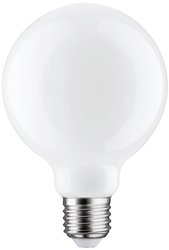Filament 230V LED Globe G95 E27 806lm 7,5W 2700K ściemnialny Opal Żarówka LED Paulmann 28702 E-27 7.5 W 806 lm ciepła biel 1 szt.