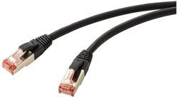 Kabel LAN, RJ45 Renkforce RF-5771528, 1 szt., RJ45, CAT 6, S/FTP, 2.00 m, czarny