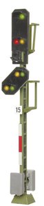 Semafor świetlny z sygnałem wejścia/dystansu Viessmann 4015, 7 diod LED, skala H0