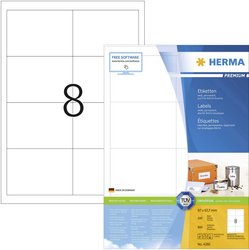 Herma 4280 Etykieta uniwersalna 97 x 67.7 mm Papier biały 800 szt. Trwały Drukarka atramentowa, Drukarka Laserowa, Drukarka Laserowa, kolorowa, Kopiarka, Drukarka z funkcją kopiowania w kolorze, Drukarka etykiet
