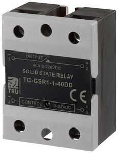 TRU COMPONENTS Przekaźnik SSR TC-GSR-1-40DD 40 A Maksymalne napięcie przełączania: 220 V/DC Obwód prądu stałego 1 szt.