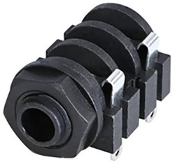 2-biegunowe gniazdo mono jack 6,35 mm z całkowicie gwintowanym złączem śrubowym i standardowymi złączami lutowanymi Złącze męskie jack 6,35 mm Rean AV NYS2122 NYS2122, gniazdo, 1 szt.