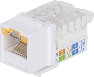 Moduł RJ45 CAT 3, CAT 4, CAT 5, CAT 5e, CAT 6 Intellinet abschließbare Cat6 Modularbuchse UTP Keystone werkzeuglos weiß Keystone
