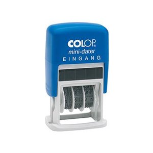Colop Pieczątka datująca mini-dater 160/L1 25 x 12 mm (szer. x wys.) niebieski Pieczątka datująca Colop mini-dater 160/L1 105104, 1 szt.