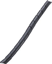 Wąż spiralny TRU COMPONENTS TC-KSPR15BK203, 12 do 35 mm, czarny, Produkty w metrach bieżących