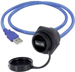 Złącze męskie USB encitech 1310-1037-02, USB Typu-A, 1.00 m, 1 szt.