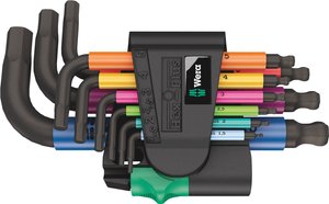 Zestaw kluczy trzpieniowych Wera 950/9 Hex-Plus Multicolour 2 05133164001 wewnętrzny sześciokąt 9 szt.