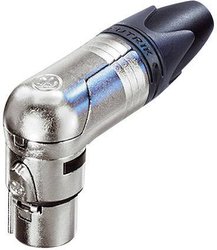 Złącze męskie XLR NC3FRX Neutrik NC3FRX złącze żeńskie kątowe Ilość styków: 3  srebrny 1 szt.