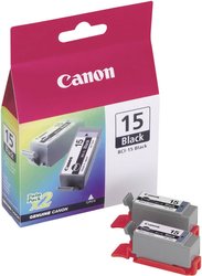 Tusz Canon BCI-15 BK, oryginalny, 2x czarny