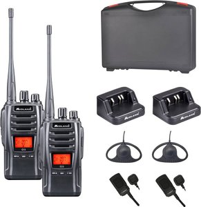 Radiotelefon PMR  Midland Midland 2er Koffer G13 PMR446 Funkgerät, Kenwood AE34 Headset,  Lader,  Akkupack