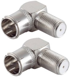 ZESTAW adapterów BASIC-S, 2x adapter kątowy F-Quick wtyk F na gniazdo F Shiverpeaks BS15-300414    2 szt.