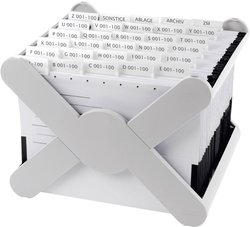 HAN X-CROSS na maks. 35 teczek zawieszkowych formatu A4, jasnoszary Koszyk wiszący HAN 19071-11 szary błyszczący 1 szt.