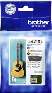 Brother atrament LC-421XLVAL tusz oryginalny Combi-Pack Czarny, Cyjan, Żółty, Magenta LC421XLVAL
