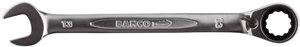 Klucz płasko-oczkowy z grzechotką, szczęki 15° wygięte , sw 9 mm Klucz płasko oczkowy z grzechotką Bahco  1RM-9 9 mm