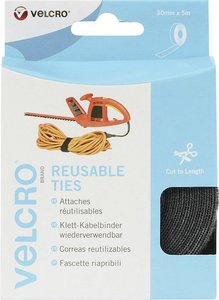 Opaska kablowa na rzepy do wiązania element z pętelkami i haczykami (D x S) 5000 mm x 30 mm czarny VELCRO® VEL-EC60254 5 m