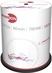 PRIMEON CD-R 700MB 52x Photo-on-Disc 100 ciastek  CD-R 80 Primeon 2761106 100 szt.