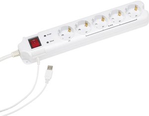 Listwa zasilająca master/slave Gembird PCW-MS2G 201010013, Złącze bezpieczne, Ilość gniazdek: 5