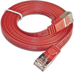 Kabel LAN Slim Wirewin PKW-STP-SLIM-KAT6 1.0 RT, 1 szt., RJ45, CAT 6, U/FTP, 1.00 m, czerwony