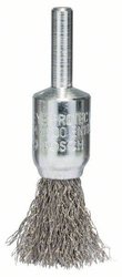 Szczotka pędzlowa, szczotka ze stali nierdzewnej, 15 mm, 0,2 mm, 4500 U/ min Bosch Accessories N/A N/A Ø trzonka 6 mm 2608622126 1 szt.