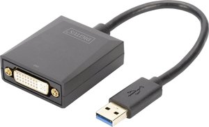 Przejściówka, adapter DVI, USB 3.2 Gen 1 (USB 3.0) Digitus DA-70842 DA-70842, [1x złącze męskie USB-A 3.2 (USB 3.0) - 1x złącze żeńskie DVI 29-pin]