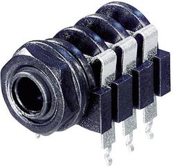 Gniazdo montażowe jack Rean NYS 219, 6.35 mm, 3-pin, stereo