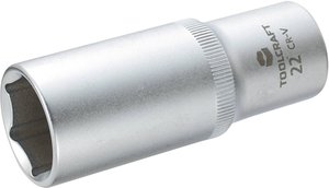 Nasadka 22 mm TOOLCRAFT  816186 zewnętrzny sześciokąt 1 szt.