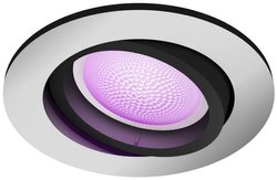 Philips Hue White &, Col. Amb. Okrągły punkt wpuszczany Centura z aluminium 350 mb Reflektor sufitowy LED Philips Lighting Hue 8719514338623 5.7 W