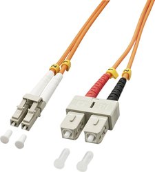 Kabel światłowodowy LINDY LINDY LWL-Duplexkabel LC / SC OM2 5m 46993, złącze męskie LC, złącze męskie SC, 5.00 m