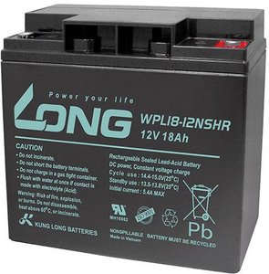 Akumulator ołowiowy Long WPL18-12SHR WPL18-12SHR, AGM, 12 V, 18 Ah