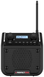 Radio na budowę PerfectPro DABPRO DAB+, UKW wstrząsoodporny, ochrona przeciwbryzgowa, pyłoszczelny czarny
