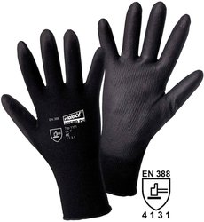 L+D worky MICRO black Nylon-PU 1151-XXL Nylon Rękawice robocze Rozmiar rękawic: 11, XXL EN 388:2016   CAT II 1 szt.