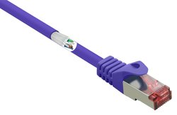 Kabel LAN Renkforce RF-4724918, 1 szt., RJ45, CAT 6, S/FTP, 1.00 m, fioletowy