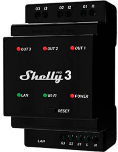 Shelly Pro 3  Element wykonawczy  Wi-Fi, Bluetooth
