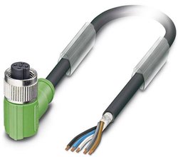 Kabel do czujników/elementów wykonawczych Phoenix Contact SAC-5P-10,0-PVC/M12FR SH BK 1527757, kabel, otwarte końcówki, 1 szt.
