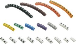 Klips do znakowania z nadrukiem 0 - 9AELNRST-+, zakres średnicy zewnętrznej od 1 do 3 mm 545007 ECMKP-1