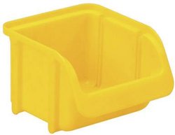 Skrzynka magazynowa Hünersdorff 671200 (S x W x G) 115 x 100 x 75 mm żółty 1 szt.