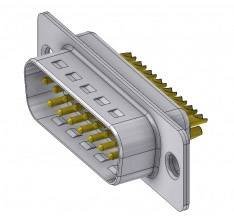 Złącze męskie D-Sub Deltron Connectors DTS15PZ/2, rzędy: 2, styki: 15, 180 °, 1 szt.