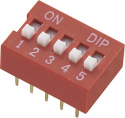 Przełącznik DIP Conrad DS- 04, 4 x ON / OFF, 4-Pin