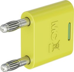 Złączka bananowa Stäubli KS2-4N-19 64.4010-20 Średnica pinu: 4 mm Rozstaw kołków: 19 mm zielony, żółty 1 szt.
