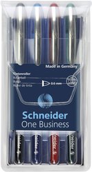 Pióro kulkowe Schneider One Business 0.6 mm niebieski, zielony, czerwony, czarny