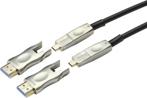 Kabel optyczny SPEAKA Professional Hybrid AOC HDMI ze złączem standardowym i micro HDMI, 50M Przejściówka HDMI SpeaKa Professional SP-9538584 SP-9538584, płaszcz z PVC, 50.00 m