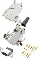 Zestaw listew żeńskich D-Sub encitech DTZF09-DBCS-K 6355-0048-11, rzędy: 2, styki: 9, 180 °, 1 szt.